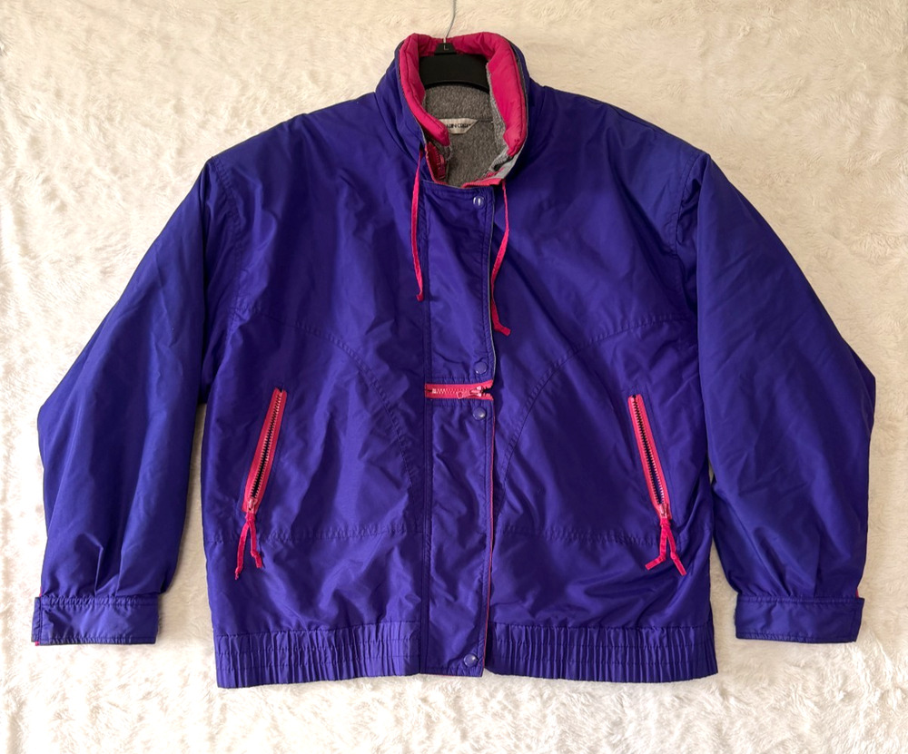 Vintage Cabin Creek Womens Windbreaker Winter Coat 90s Purple Pink Retro Ski Y2K